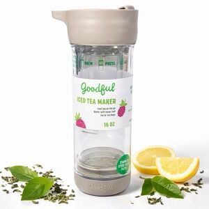 Goodful Iced Tea Maker Press & Go 16 oz. with Lid BPA-Free Tritan Plastic NWT